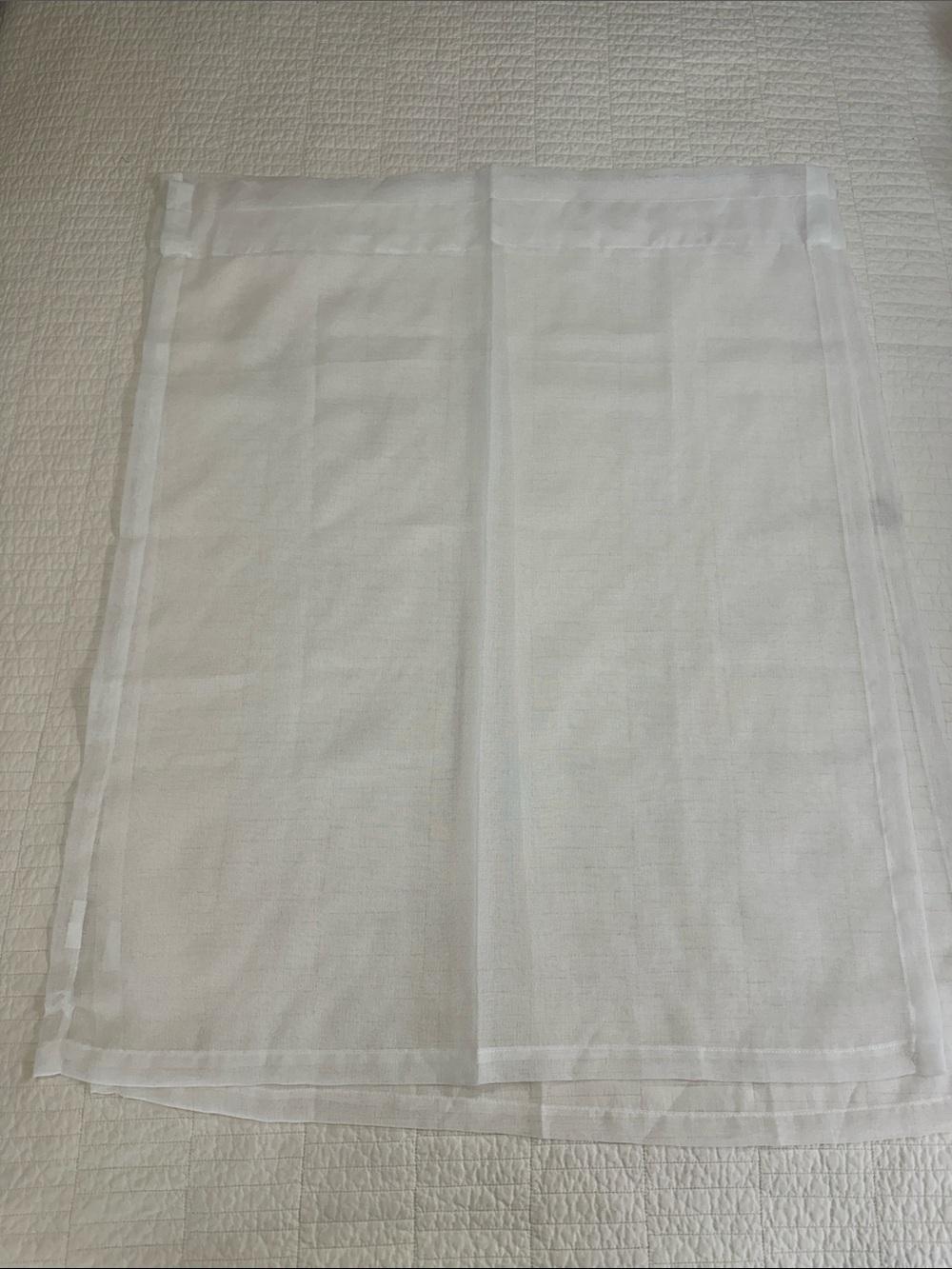 Set of 2 Sheer White Curtain Panel Lightweight Semi-Sheer Window New - Picture 3 of 6